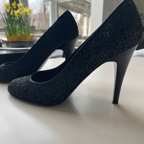 NINE WEST “STEPOUT” BLACK SPARKLE PUMP. SIZE 7.5 - Picture 2 of 7